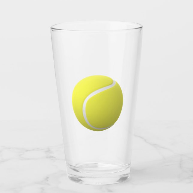 3D big tennis ball Glass (Front)