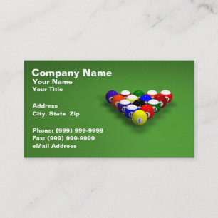 3D Billiard Balls Business Card