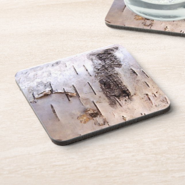 3D Birch Bark Coaster (Left Side)