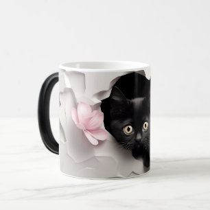 3D Black cat Magic Mug