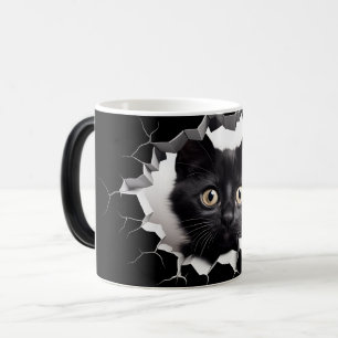 3D Black cat Magic Mug