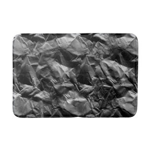 3d Black Rough Texture Paper Pattern Design  Bath Mat