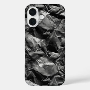 3d Black Rough Texture Paper Pattern Design  iPhone 16 Case