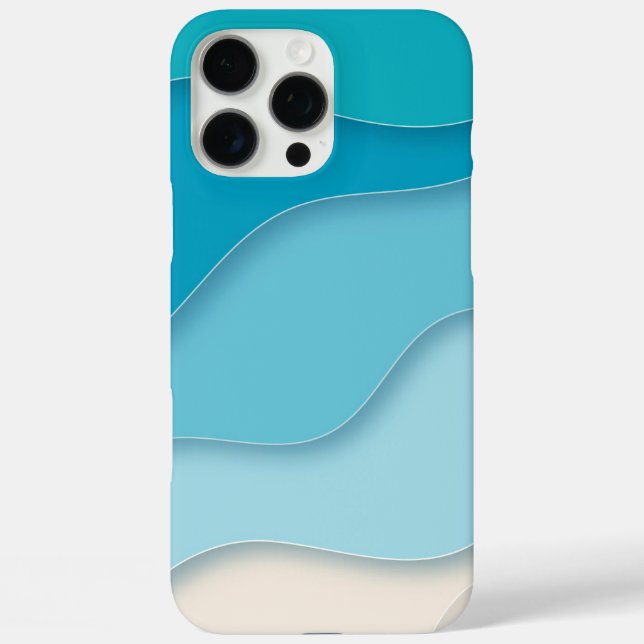 3D Blue Ocean Waves Case-Mate iPhone Case (Back)