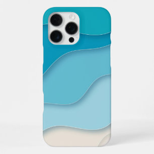 3D Blue Ocean Waves iPhone 16 Pro Max Case