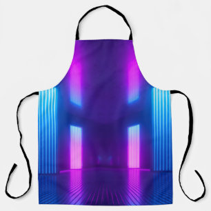 3d, blue pink violet neon abstract background, ult apron