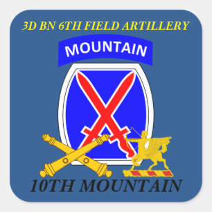 3D BN 6TH FIELD ARTILLERY 10TH MOUNTAIN STICKERS