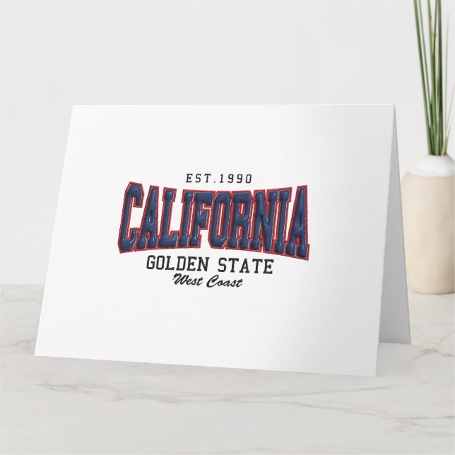 3D California  Card (Front)
