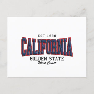 3D California  Holiday Postcard