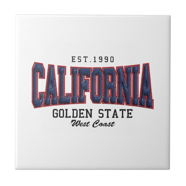 3D California  Tile (Front)