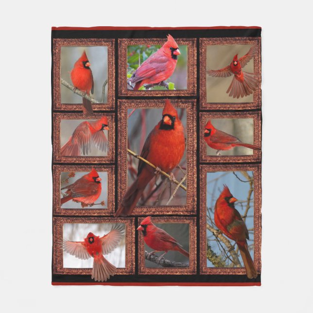 3d Cardinal Fleece Blanket (Front)
