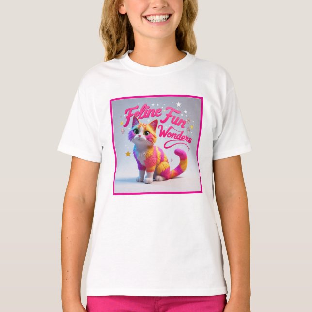 3D Cat T-Shirt (Front)