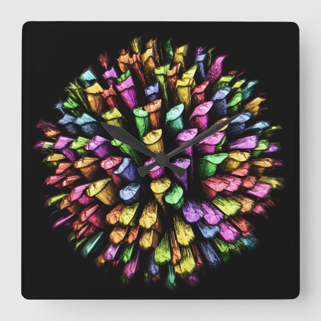 3D Chalk Sticks 1A Wall Clock (Front)