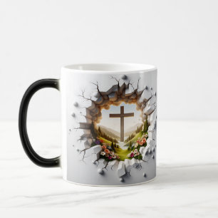 3D Christian Cross Magic Mug