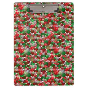 3D Christmas Balls Clipboard