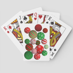 3D Christmas Balls Playing Cards