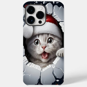 3D Christmas Kitten  iPhone 14 Pro Max Case