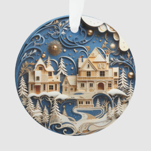 3d Christmas Village Ornament
