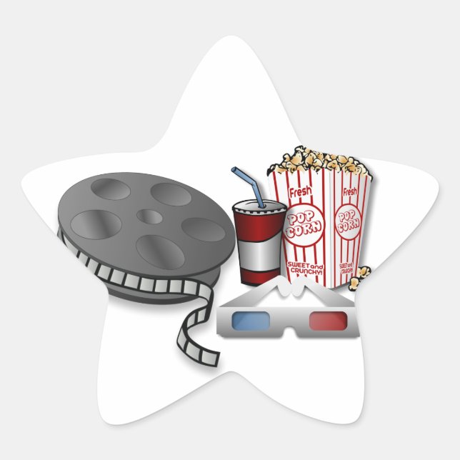 3D Cinema Star Sticker (Front)