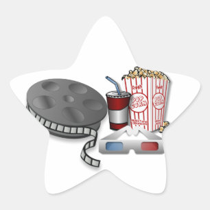 3D Cinema Star Sticker
