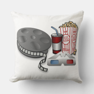 3D Cinema Throw Pillow
