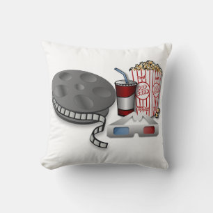 3D Cinema Throw Pillow
