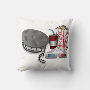 3D Cinema Throw Pillow