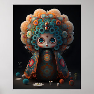 3D Colorful Anime Doll - Takashi Murakami Poster