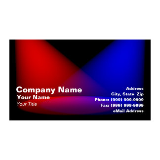 3D Coloured Spotlights (Red & Blue) Business Card