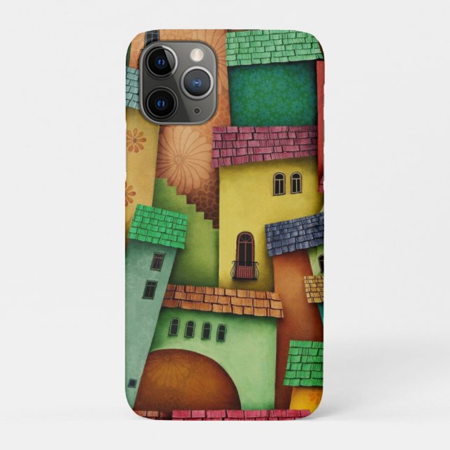 3D Colourful Abstract Houses  - Unique Art design  Case-Mate iPhone Case (Back)