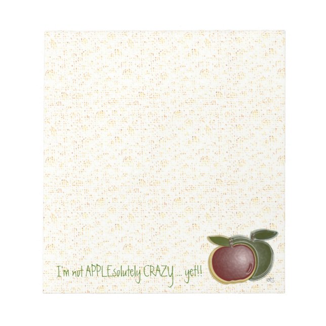 3D Crazy Apples Notepad (Front)