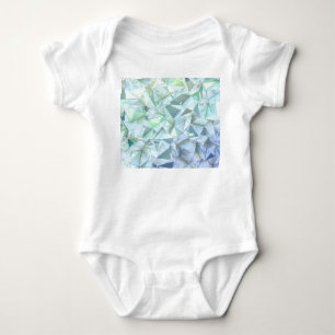 3D crystal triangle, illustrative rendering. Baby Bodysuit