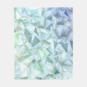 3D crystal triangle, illustrative rendering. Fleece Blanket