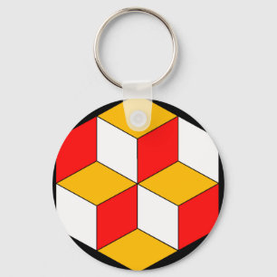 3d cubes keychain