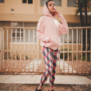 3d cubes leggings