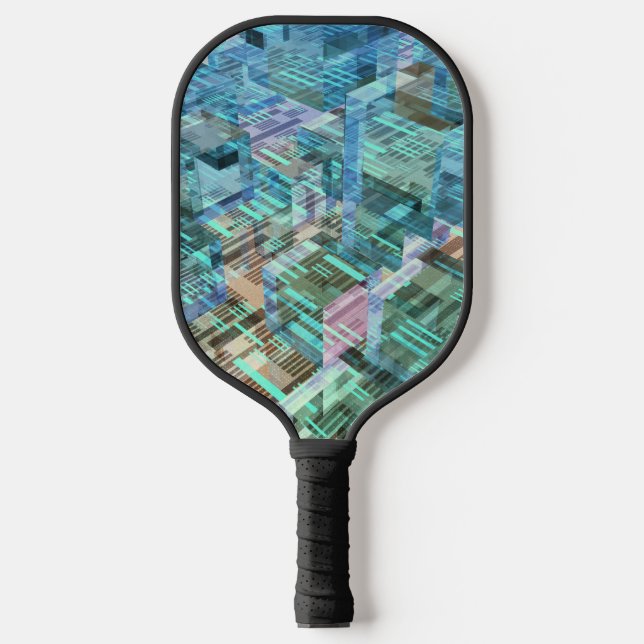 3D Cubes of Data Pickleball Paddle (Front)