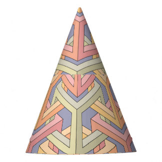 3D Cubes, Optical Illusion Pattern. Party Hat