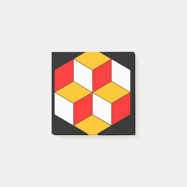 3d cubes post-it notes (Front)