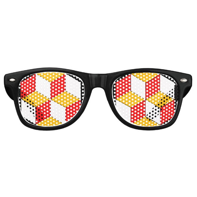 3d cubes retro sunglasses (Front)