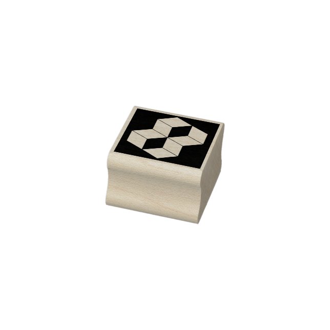 3d cubes rubber stamp (Stamp)