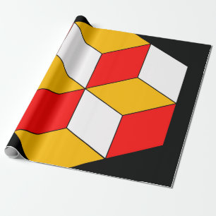 3d cubes wrapping paper