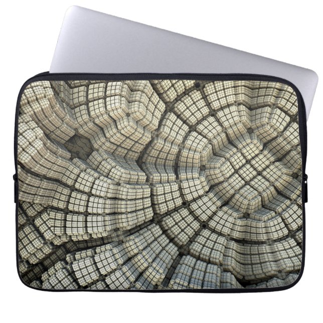3D Cubic Pit Optical Illusion Laptop Sleeve (Front)