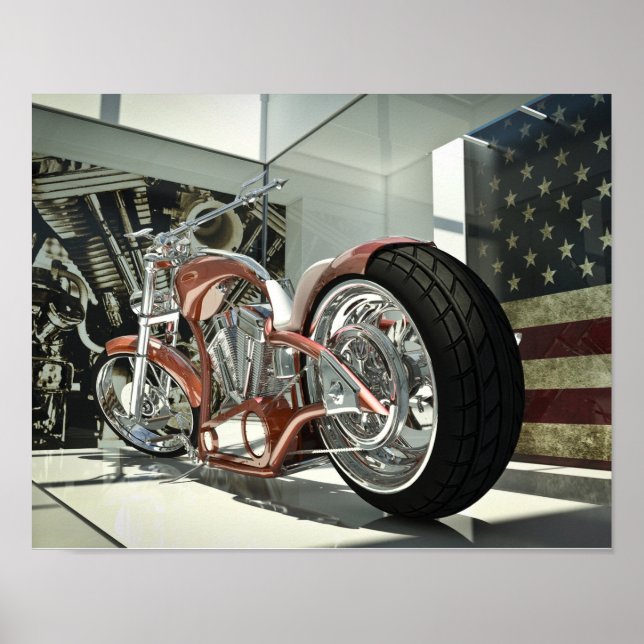 3D Custom chopper Poster (Front)