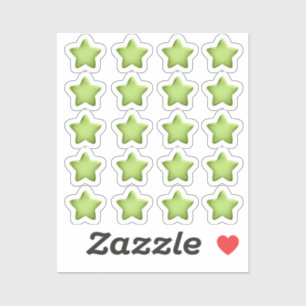 3D Cute Green Jelly Award Achievement Medal Star