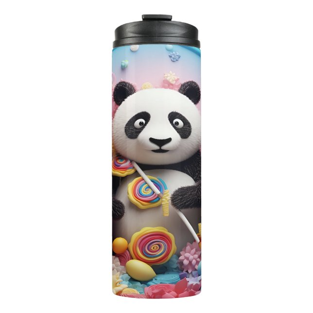 3D Cute Panda with Candy Gift for Panda Lovers Cup (Front)