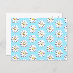 3D Daisy Flower Postcard