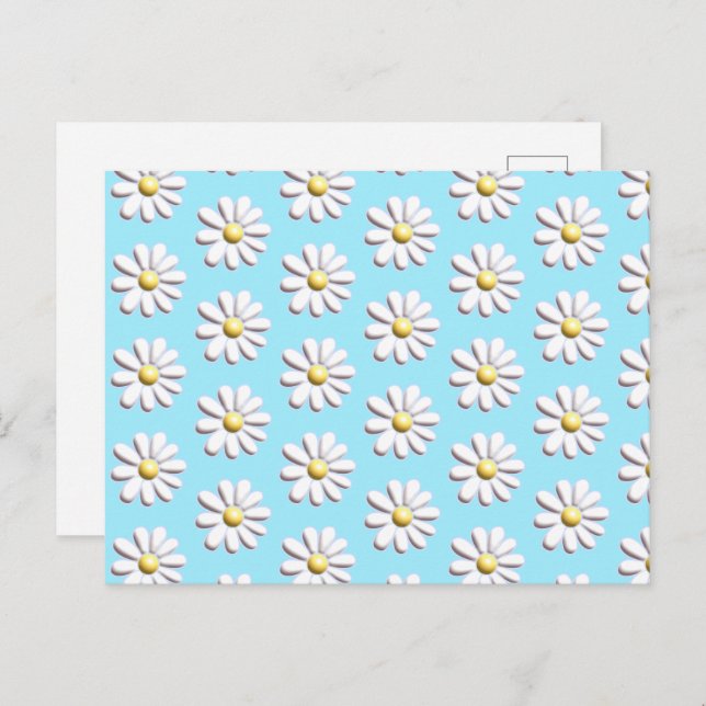 3D Daisy Flower Postcard (Front/Back)