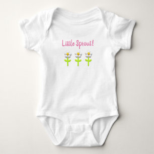 3D daisy  'Little Sprout" -  Baby Bodysuit