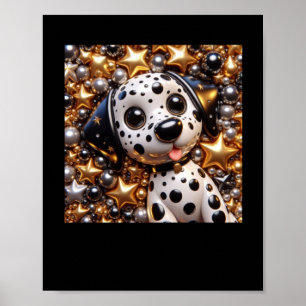 3d Dalmatian Dog Sticker  Poster