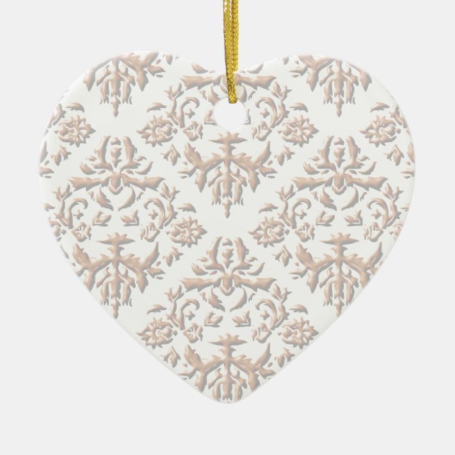 3D Damasks Ceramic Ornament (Front)